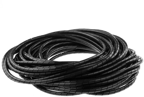 Spiraalband, spiraalslang  9-50 mm bundel capaciteit Zwart UV bestendig (Zak 10 meter)-2